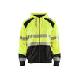 Blåkläder Hooded Sweatshirt High Vis Black High Visibility HIGH VIS GEEL/ZWART / XS,HIGH VIS GEEL/ZWART / S,HIGH VIS GEEL/ZWART / M,HIGH VIS GEEL/ZWART / L,HIGH VIS GEEL/ZWART / XL,HIGH VIS GEEL/ZWART / 2XL,HIGH VIS GEEL/ZWART / 3XL