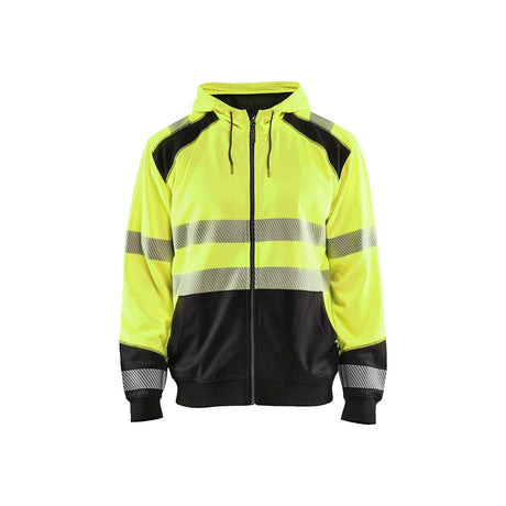 Blåkläder Hooded Sweatshirt High Vis Black High Visibility HIGH VIS GEEL/ZWART / XS,HIGH VIS GEEL/ZWART / S,HIGH VIS GEEL/ZWART / M,HIGH VIS GEEL/ZWART / L,HIGH VIS GEEL/ZWART / XL,HIGH VIS GEEL/ZWART / 2XL,HIGH VIS GEEL/ZWART / 3XL