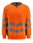 Sweatshirt 50126 - 1418 - hi-vis oranje/donkerantraciet