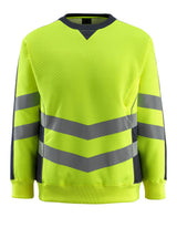 Sweatshirt 50126 - 17010 - hi-vis geel/donkermarine