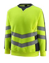 Sweatshirt 50126 - 17010 - hi-vis geel/donkermarine