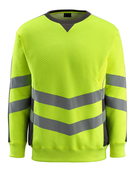 Sweatshirt 50126 - 1718 - hi-vis geel/donkerantraciet