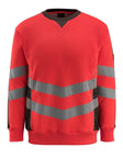 Sweatshirt 50126 - 22218 - hi-vis rood/donkerantraciet