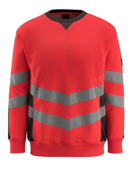 Sweatshirt 50126 - 22218 - hi-vis rood/donkerantraciet