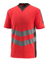 High-Visibility t-shirt 50127 - 22218 - hi-vis rood/donkerantraciet