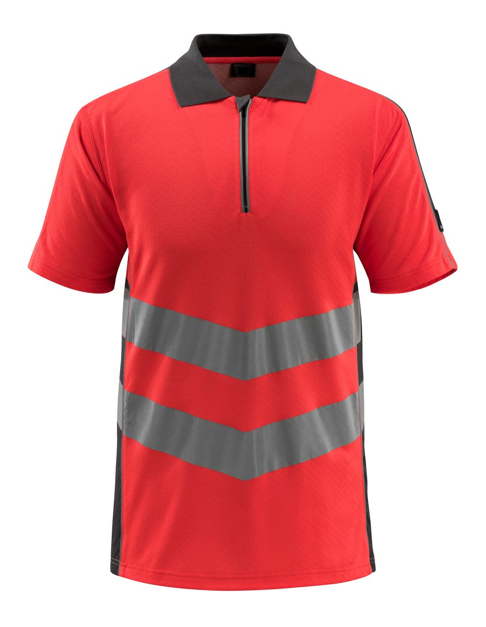 Poloshirt 50130 - 22218 - hi-vis rood/donkerantraciet