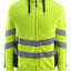 Capuchontrui met rits 50138 - 17010 - hi-vis geel/donkermarine