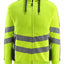 Capuchontrui met rits 50138 - 1709 - hi-vis geel/zwart