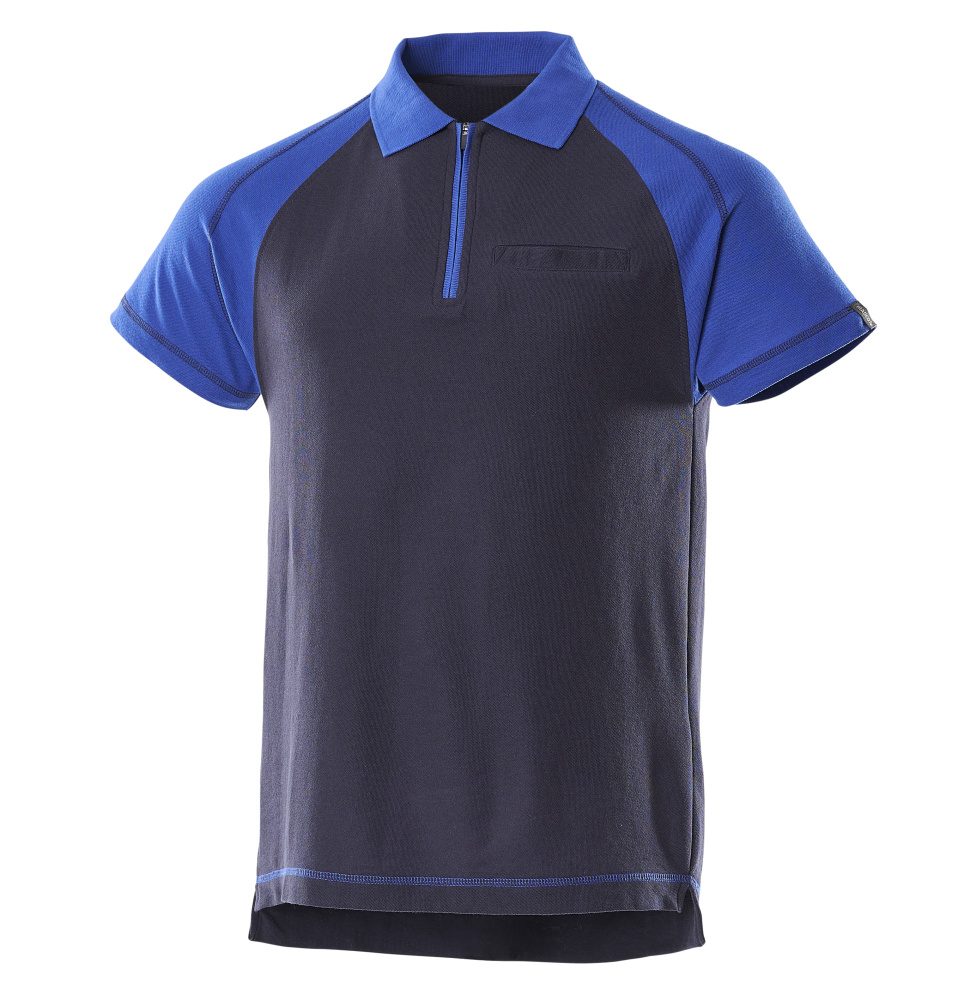 Poloshirt met borstzak Image 50302 - Marine/Korenblauw