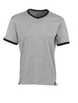 T-shirt met V-hals 50415 - 08 - grijs-gemêleerd