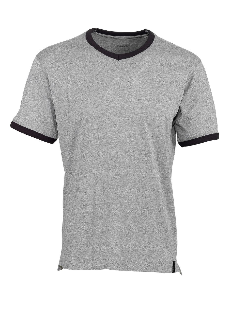 T-shirt met V-hals 50415 - 08 - grijs-gemêleerd