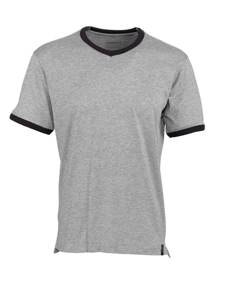 T-shirt met V-hals 50415 - 08 - grijs-gemêleerd