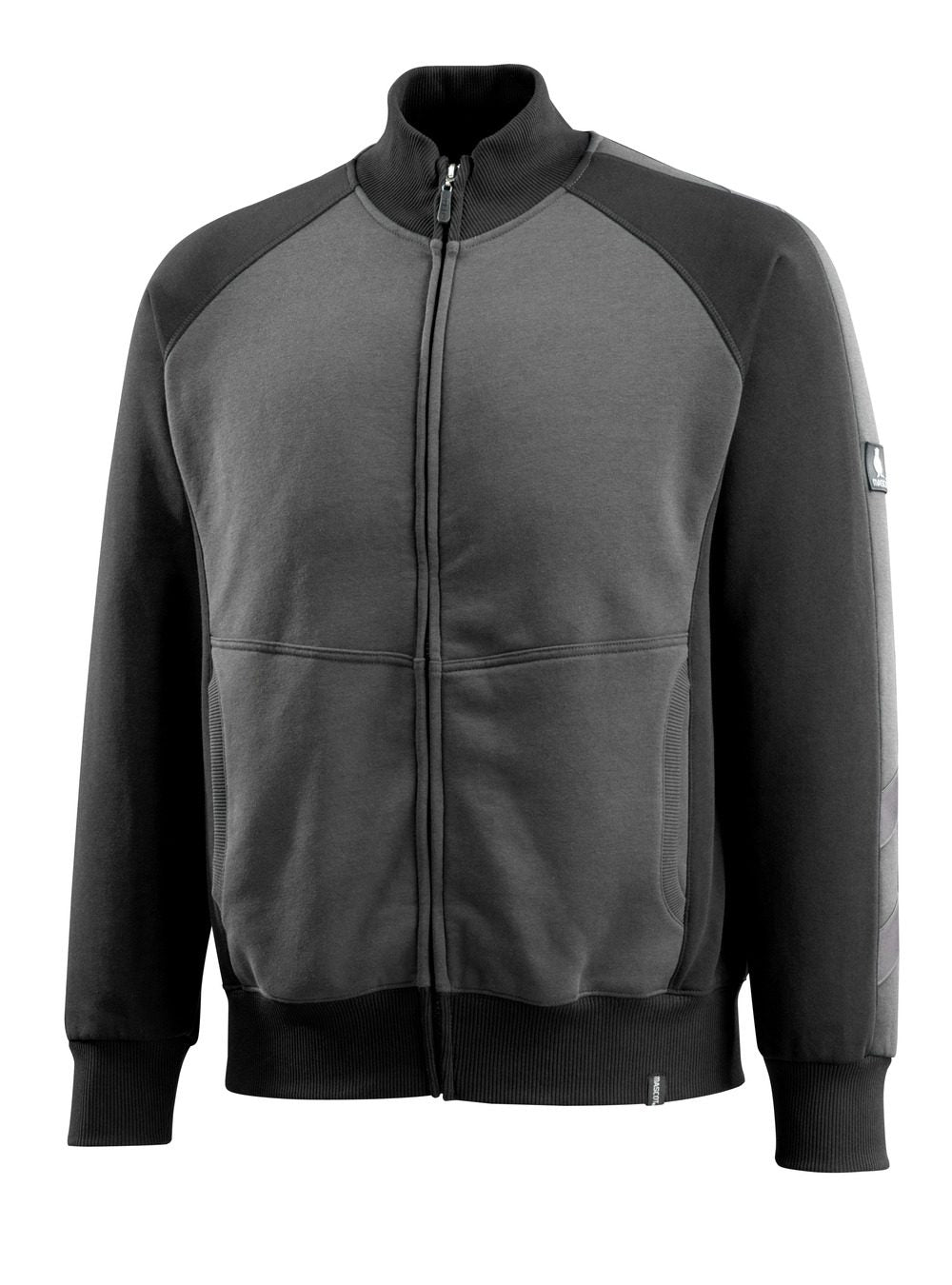 Sweatshirt met rits 50565 - 1809 - donkerantraciet/zwart