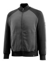 Sweatshirt met rits 50565 - 1809 - donkerantraciet/zwart