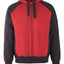 Capuchontrui met rits 50566 - 0209 - rood/zwart