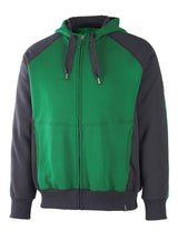 Capuchontrui met rits 50566 - 0309 - groen/zwart