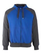 Capuchontrui met rits 50566 - 11010 - korenblauw/donkermarine