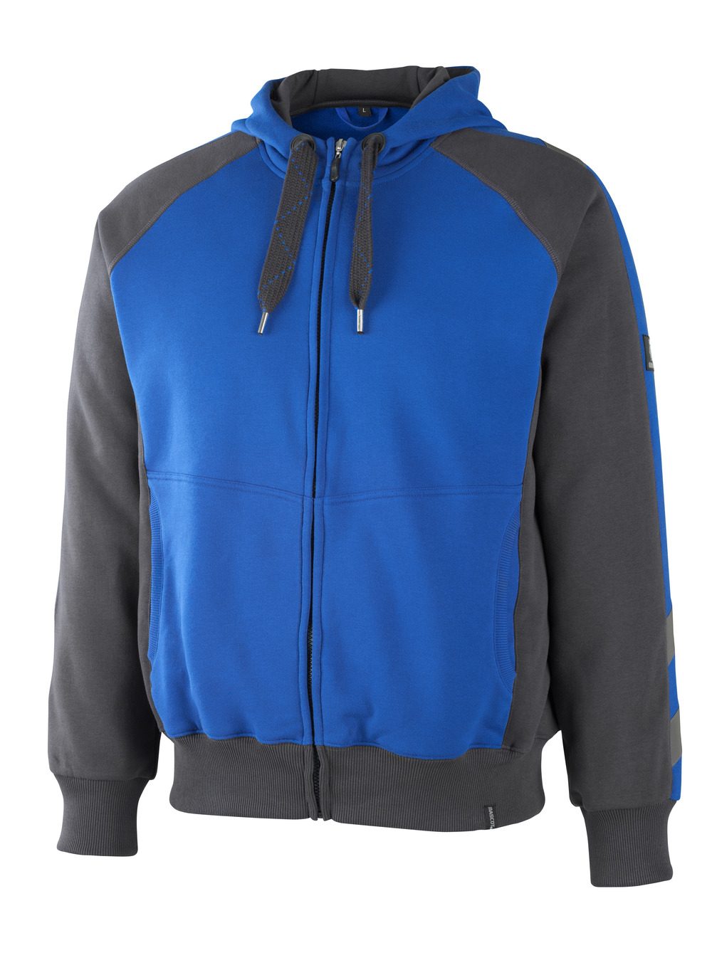 Capuchontrui met rits 50566 - 11010 - korenblauw/donkermarine