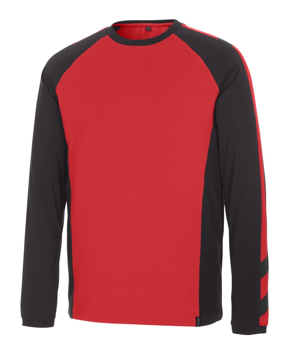 T-shirt lange mouwen 50568 - 0209 - rood/zwart
