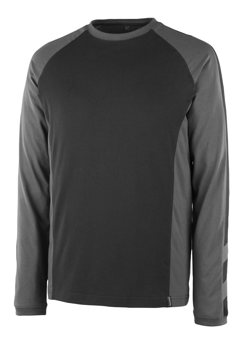 T-shirt lange mouwen 50568 - 0918 - zwart/donkerantraciet