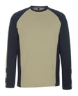 T-shirt lange mouwen 50568 - 5509 - lichtkhaki/zwart