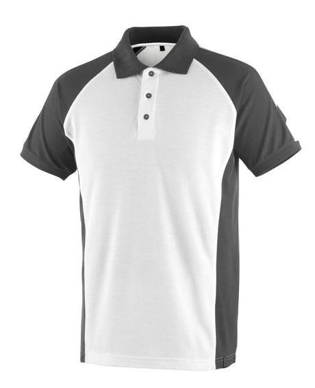 Poloshirt 50569 - 0618 - wit/donkerantraciet