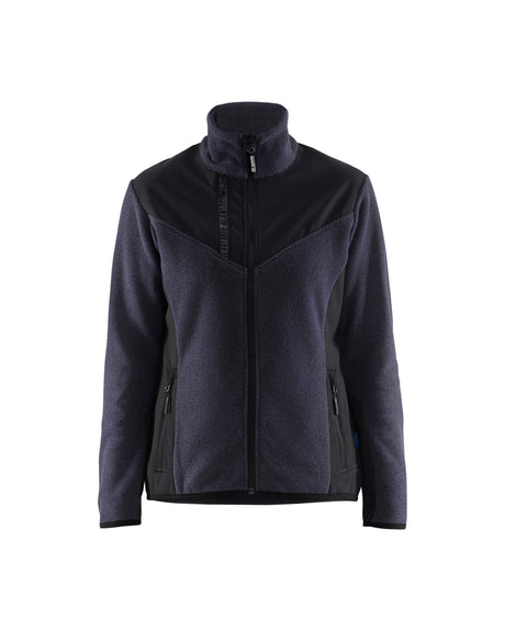 Gebreid Vest Dames 5943 - Donker marineblauw/Zwart