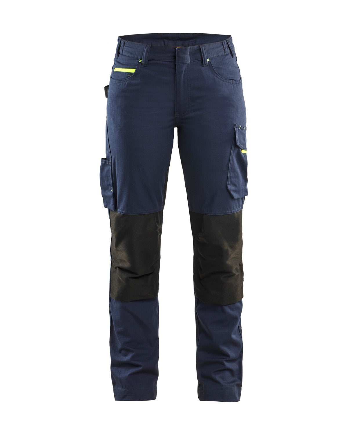 Service Werkbroek Stretch Dames 7195 - Donker marineblauw/High Vis Geel