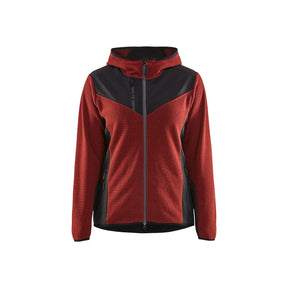 Blåkläder Gebreid damesjack met softshell Saddle Brown Gebrand rood/Zwart / XS,Gebrand rood/Zwart / S,Gebrand rood/Zwart / M,Gebrand rood/Zwart / L,Gebrand rood/Zwart / XL,Gebrand rood/Zwart / XXL,Gebrand rood/Zwart / XXXL