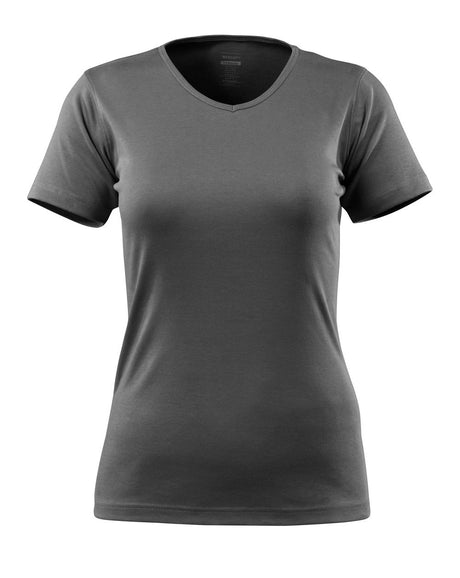 T-shirt met V-hals Dames 51584 - 18 - donkerantraciet