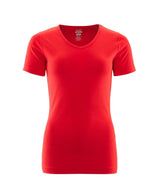 T-shirt met V-hals Dames 51584 - 202 - signaalrood