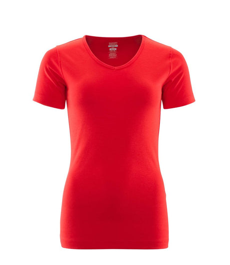 T-shirt met V-hals Dames 51584 - 202 - signaalrood