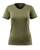 T-shirt met V-hals Dames 51584 - 33 - mosgroen