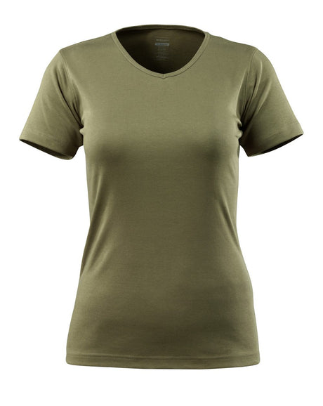 T-shirt met V-hals Dames 51584 - 33 - mosgroen