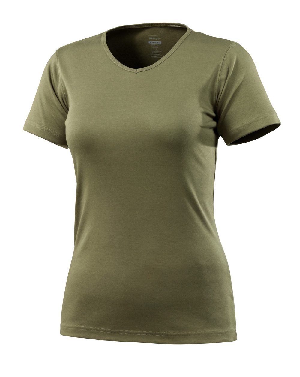 T-shirt met V-hals Dames 51584 - 33 - mosgroen