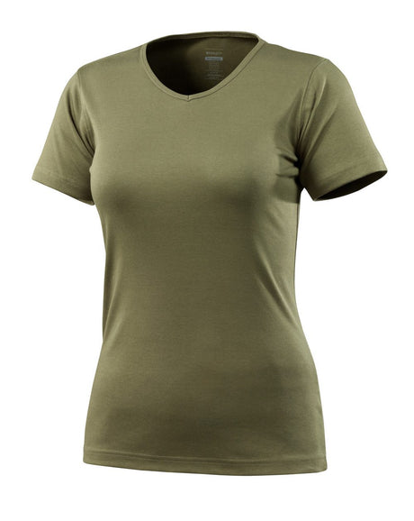 T-shirt met V-hals Dames 51584 - 33 - mosgroen