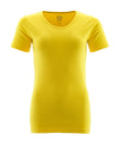 T-shirt met V-hals Dames 51584 - 77 - zonnegeel