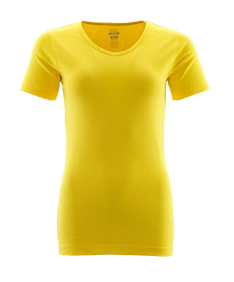 T-shirt met V-hals Dames 51584 - 77 - zonnegeel
