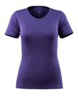 T-shirt met V-hals Dames 51584 - 95 - paarsblauw