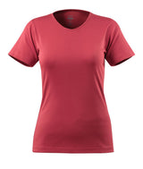 T-shirt met V-hals Dames 51584 - 96 - framboosrood