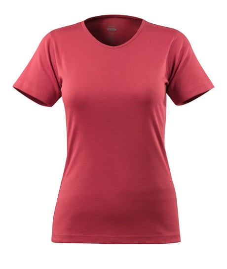 T-shirt met V-hals Dames 51584 - 96 - framboosrood