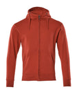 Capuchontrui met rits 51590 - 02 - rood