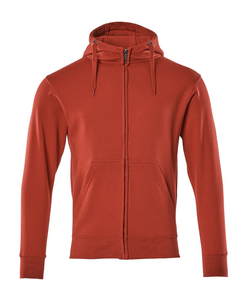 Capuchontrui met rits 51590 - 02 - rood