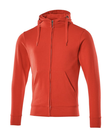 Capuchontrui met rits 51590 - 202 - signaalrood