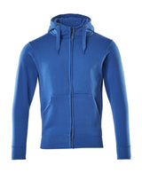 Capuchontrui met rits 51590 - 91 - helder blauw