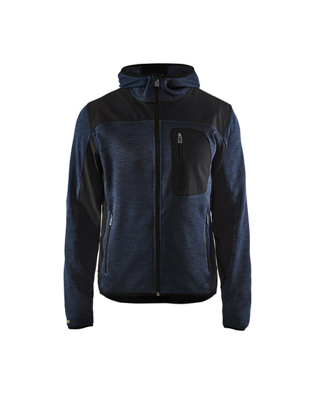 Gebreid Vest 4930 - Donker marineblauw/Zwart