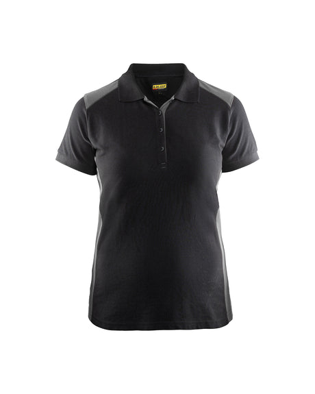 Poloshirt Dames 3390 - Zwart/Grijs