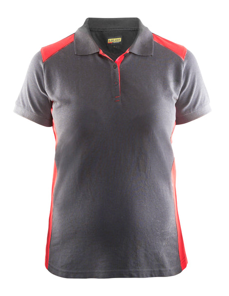 Poloshirt Dames 3390 - Grijs/Rood