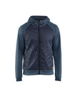 Hooded Hybride Sweatshirt met Rits 3463 - Gevoelloos blauw/Donkerblauw