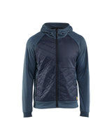 Hooded Hybride Sweatshirt met Rits 3463 - Gevoelloos blauw/Donkerblauw